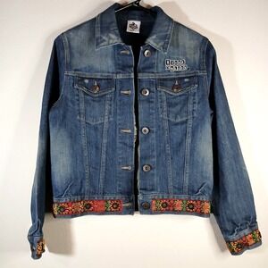 Ladies‎ Denim Jacket Sz Small House Of Blues, Las Vegas Boho Festival Rocker RA